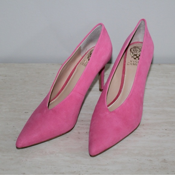 Vince Camuto Ankia Soft Pink Suede Pump Heels - Picture 1 of 16